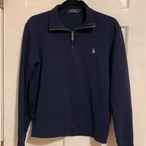 Mens S Polo quarter zip, lightweight Navy